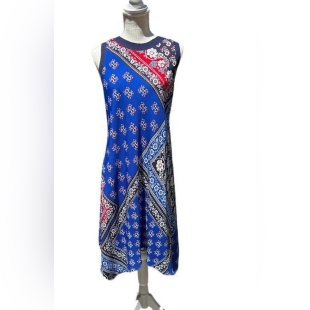 KARL LAGERFELD PARIS Scarf-Print Dress 
Size 12 Excellent Condition